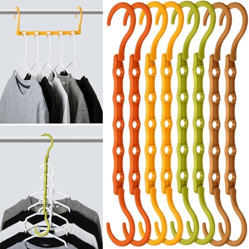 Mr. Pen- Space Saving Hangers, 8 pcs, 360° Rotating Hooks | Magic Cascading Hanger Organizer with 5 Enclosed Slots, Closet Organizers and Storage for Clothes by MrPen
