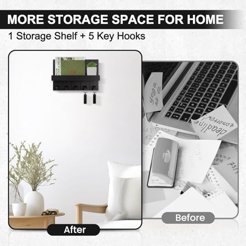 Key Holder for Wall, Decorative Key Holder with Shelf - Image 6