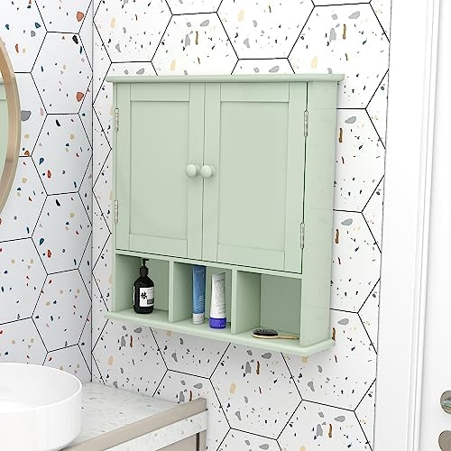 TaoHFE Green Medicine Cabinet,Bathroom Wall Cabinet with 2 Door - Image 6