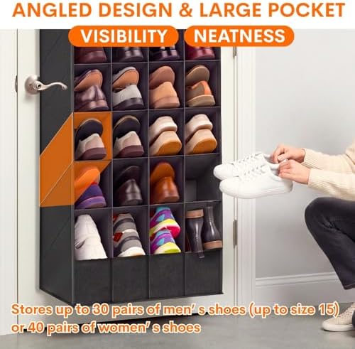 Ofiray-home Over the Door Shoe Organizer, 30-40 Pairs - Image 3