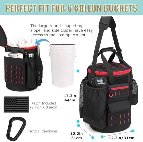 Baseball Bucket Bag Baseball Coaching Accessories Organizer - Image 2