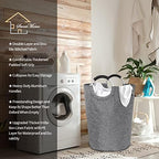 Oversized Laundry Basket, Huge Laundry Hamper Bag with Handles, 160L Grey - Image 3