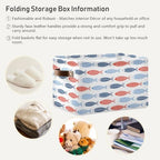 Fish Rectangular Storage Basket Organizer Bin Shelf Baskets For Clothes Gifts For Home Office Dorm - Image 5
