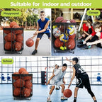 Kingarage Ball Storage Bin, Sports Ball Storage Cart, Ball Holder with Wheels for Basketball, Soccer, Garage, School, Indoor, Outdoor Ball Basketball Storage Rack Upgraged - Image 2