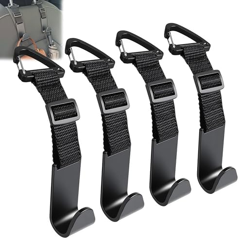 Amooca 4 Pack Anti-drop Headrest Hooks Adjustable Car Seat Organizer by Amooca