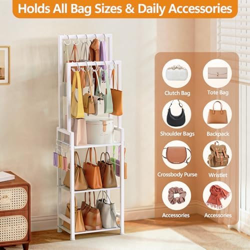 Tall Purse Organizer for Closet,Narrow & High-Capacity Handbag Organizer - Image 2