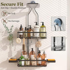Skyapex Shower Caddy Hanging Over Shower Head, Adjustable, Black - Image 5