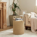 YOUDENOVA Cotton Laundry Hamper, 72L - Woven Collapsible Basket - Jute Brown - Image 7