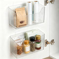 2 Pack Cabinet Door Organizer, Clear Storage Caddy, Adhesive Wall Mounted Organizer Bins, with Self Adhesive Tape, for Bathroom, Kitchen, Cabinet, Living Room by Unknown