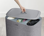 Joseph Joseph Tota Trio 90 liter/23.8 gallon Laundry Hamper Separation Basket with lid, 3 Removable Washing Bags with Handles- Gray - Image 4