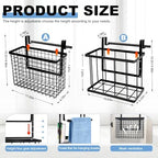 2 Pack Cabinet Door Organizer with Towel Bar, Over The Cabinet Door Storage with Towel Holder for Kitchen Cutting Board,Black - Image 2