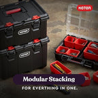 Keter Stack N Rolling Tool Box Modular Storage System 3 Piece - Image 5