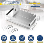 Lallisa 2 Pieces Stainless Steel Shelf Bathroom Shower Floating Shelves Wall Mounted Shower Caddy Basket Shelf Storage Organizer Shelves for Bathroom, Kitchen, Living Room(7.87 Inches/ 20 cm,Silver) - Image 3
