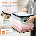Lifewit 4 Pack Clear Clothes Storage Bags, Sweater Storage with Zipper, 18L - Image 6