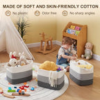 OIAHOMY Cotton Rope Storage Baskets for Organizing Dark Gray 3-Pack - Image 3