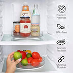 NOSTALGIQ Set Lazy Susan - Lazy Susan Organizer 2-Pack - Rotating Cabinet & Spice Rack, Clear - Image 3