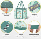 BALEINE 3PK Reusable Grocery Bags, Heavy Duty Shopping Tote Bag - Image 4