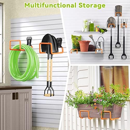 Hose Holder Stand Wall Mount, 2Pcs Heavy Duty Garden Hose Hanger Reel - Image 6