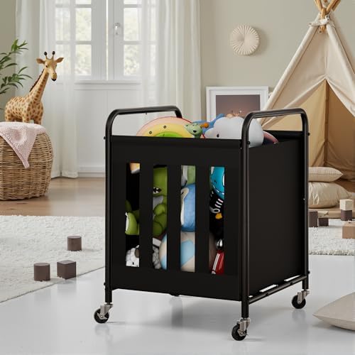 StorageWorks Sports Ball Storage Cart with Wheels, Garage Ball Storage - Image 3