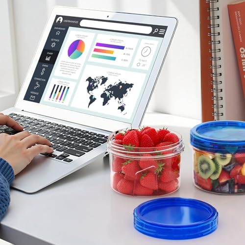 [12 Pack-24 Oz] Freezer Storage Containers Set, Small Plastic Containers with Twist Top Lids, Reusable Soup Containers for Meal Prep, Lunch, Leftovers - Image 6