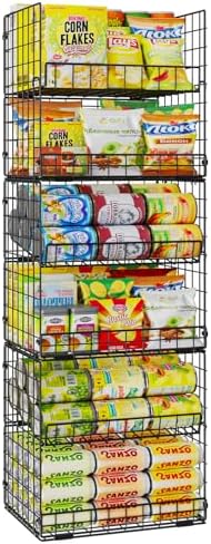 JKsmart 6-Tier XXL Stackable Wire Basket, Snack Organizer for Countertop by JKsmart