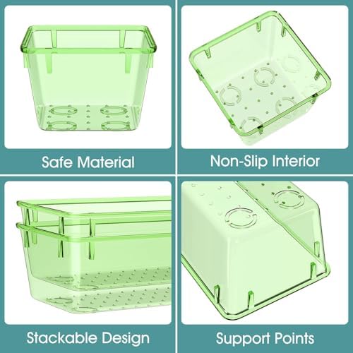 25 PCS Plastic Drawer Organizer Set, Makeup Organizers and Storage Bins - Image 3