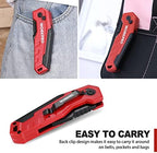 WORKPRO Folding Utility Knife, Quick Change Box Cutter, Red - Image 6