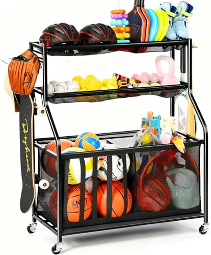 Kinghouse Garage Balls and Toy Organization, with 37 Gal Ball Storage Bin by Kinghouse