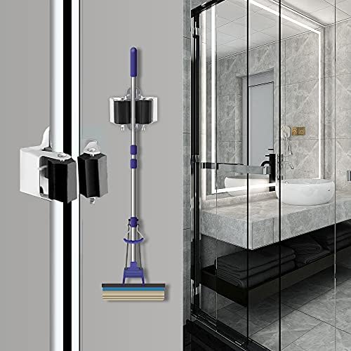 3-H Broom Holder Wall Mount 30 Pack, Stainless Steel Mop Hanger with Screws - Image 5