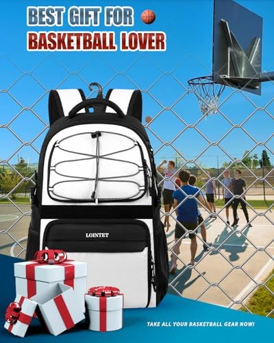 LOINTET Basketball Bag Backpack with Ball Holder Shoes Compartment, Large Basketball Accessories Sports Bag - Image 6