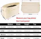 Handbag Tote Purse Organizer Insert, Medium, Beige - Image 2