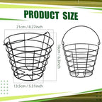 Wettarn Bulk Metal Wire Golf Ball Basket with Handle Stainless Steel Golf Basket Ball Holder Container for Summer Storage Practice Accessories - Image 2