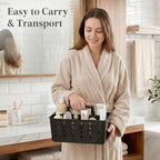 Lifewit Portable Shower Caddy, Plastic Basket Organizer, 2 Pack, Black - Image 4
