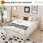 Maenizi Cal King Bed Frame with White Fabric Cover, 14 Inch Heavy Duty Metal Platform Support Up to 3000 lbs with Steel Slats, No Box Spring Needed, Easy Assembly, Noise Free, Black - Image 4