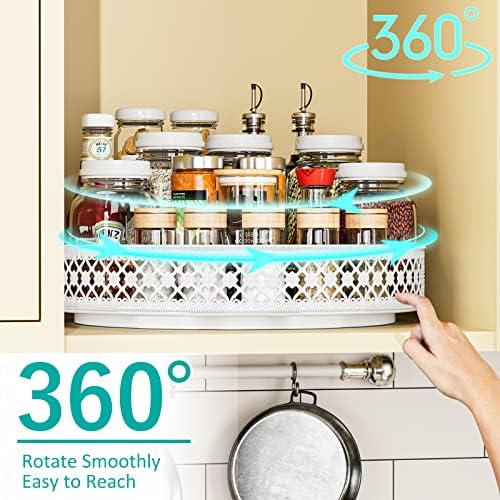 13 inch Lazy Susan Turntable - Metal Spice Organizer for Cabinet Table Top - Image 2