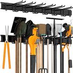 Sttoraboks Garage Wall Organizer, Heavy Duty Tool Hangers for Garage Wall with 8 Double Hooks & 3 Rails, Tool Organizer Wall Mount, Garage Hanging Storage Rack for Shovel, Rake, Broom and Ski Gear by Sttoraboks