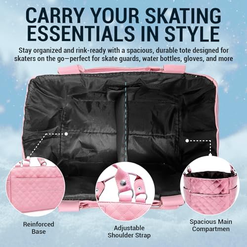 Kami-So Ice Skate Bag Tote | Skate Bag Organizer with Multi-purpose Pockets | Ideal for Water Bottle, Gloves & Accessories - Image 3