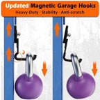 Heavy Duty Magnetic Garage Hooks,4 Pack Strong Large Magnet Hook for Power Drill,Garden Tools,Hose,Pegboard,Garage, Workshop,Magnetic Storage Hooks for Indoor Outdoor Hanging(Black) - Image 5