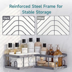 Veken Corner Shower Caddy 3-Pack, Advanced Rustproof Design&Stable Storage - Image 5