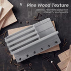 Rebee Vision Pine Wood Key Holder Wall Mount with Mail Slot for Room, Gray - Image 7