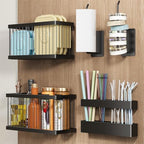 Nieifi Adhesive Cabinet Door Organizer, 5 Pack, Black by Nieifi