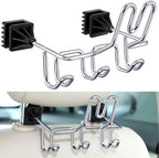 Hard Hat Holder for Truck Car Helmet Organizer, Triple Hooks, Silver, 1 Pcs by Clickhere