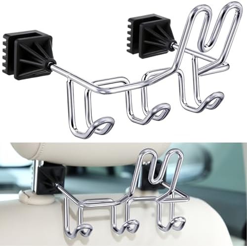 Hard Hat Holder for Truck Car Helmet Organizer, Triple Hooks, Silver, 1 Pcs by Clickhere