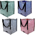 DURASACK Heavy Duty Storage Tote Bag 22-Gallon, Gingham Multi, Pack of 4 by DURASACK