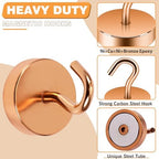 Neosmuk Magnetic Hooks Steel Tube Design for Cruise,80lb+ Bronze,10 Pack - Image 5