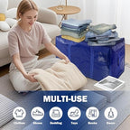 4 Pack Extra Heavy Duty Large Moving Bags with Strong Zipper & Carrying Handles, Sturdy Clothes Storage Bags Totes Bins, Packing Moving Boxes College Supplies, Dark Blue - 24 gal - Image 5