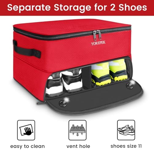 YOREPEK Golf Gifts for Men, 2 Layer Golf Trunk Organizer for 2 Pair Shoes - Image 5
