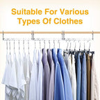 HOUSE DAY 12 Pack Space Saving Hangers for Clothes, Metal Magic Hanger | Heavy Duty Hanger Organizer 30 Lbs Capacity, Sturdy Multi Hangers, Closet Space Saver Closet Organizers and Storage Dorm Room - Image 4