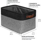 OrganiHaus 15x11in Canvas Storage Baskets 3 Pack - Fabric Bins for Shelves - Image 2