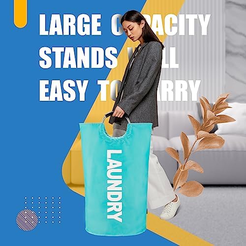 Caroeas 90L Laundry Basket (13 Colors), Waterproof Laundry Hamper, Laundry Bag with Padded Handles, Clothes Hamper Stands Up Well, Collapsible Laundry Basket Easy Storage - Image 3